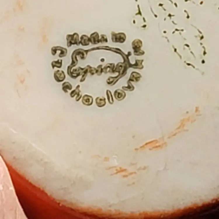 Epiag Made in Czechoslovakia hand painted salt dish