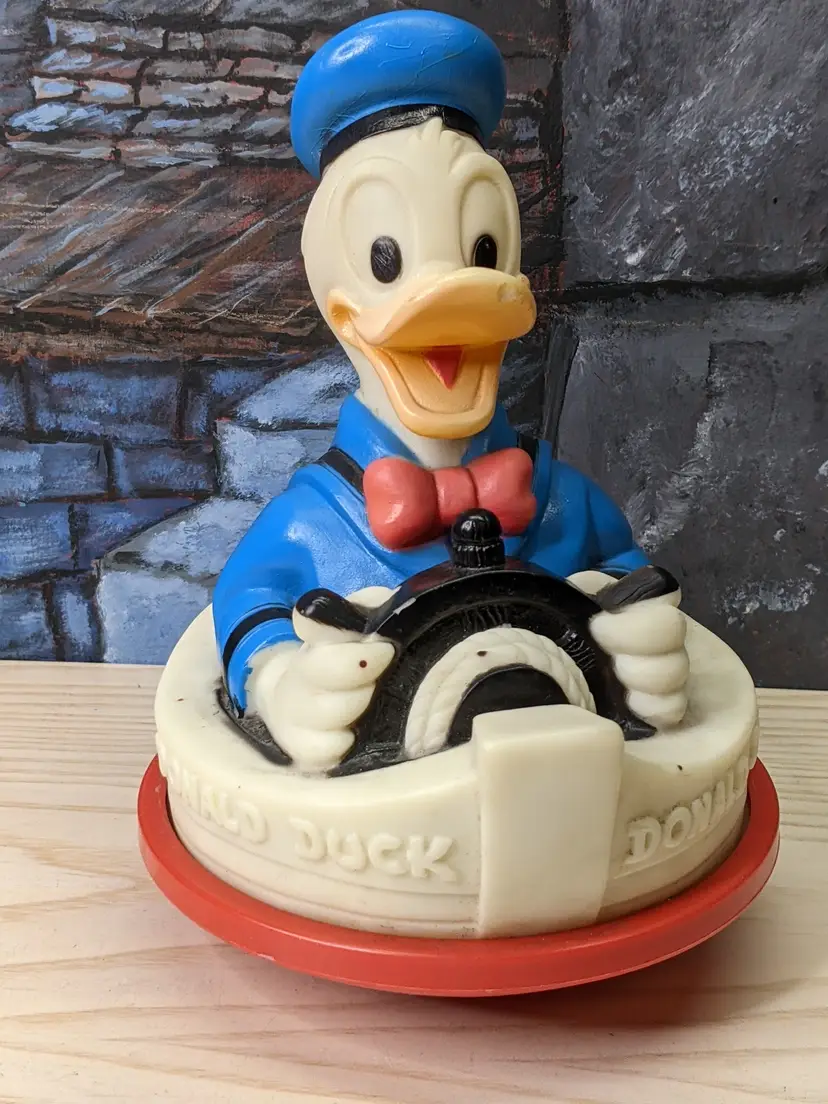 Captain DONALD DUCK 1976 Walt Disney Roly Poly Gabiel Ind Baby Toy Read Vintage