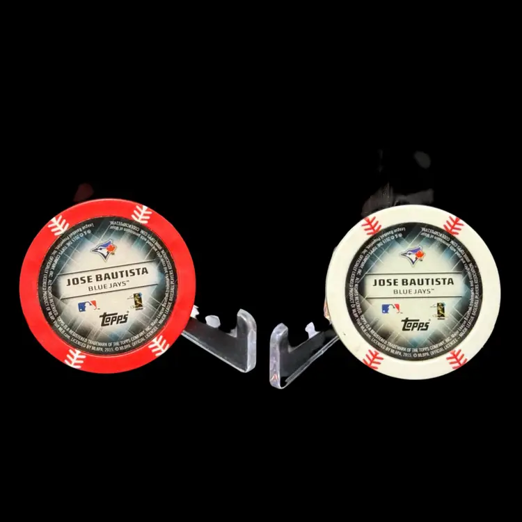 Jose Bautista 2015 Topps Chipz Red & White Poker Chip Toronto Blue Jays