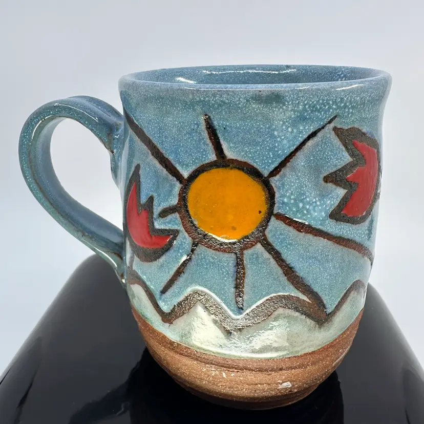 Signed Pottery Coffee Mug “Levitate”