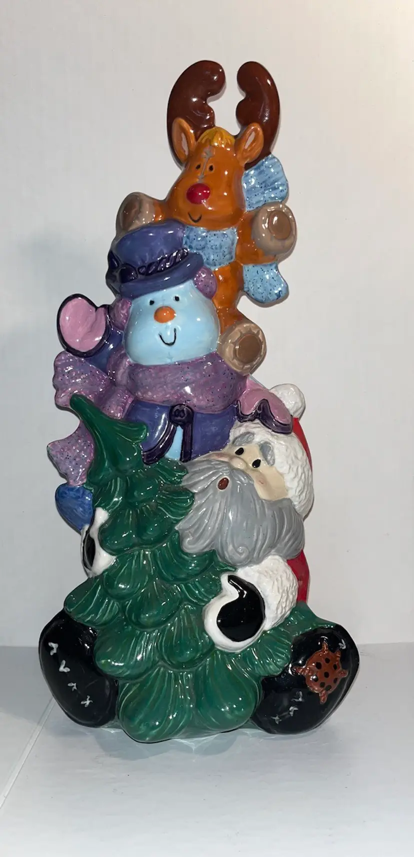 #66 Ceramic Hobbyist Piece Santa, Snowman & Reindeer Christmas Decor