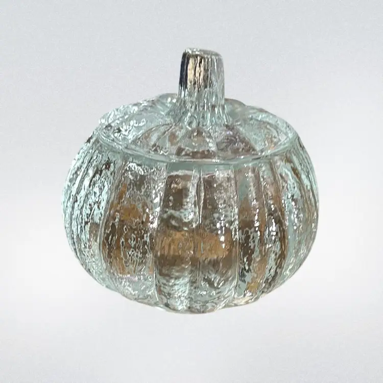 G- Clear Glass 2 Pc Pumpkin