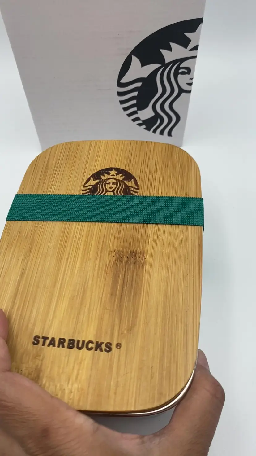 New Starbucks Lunch Box Picnic Lunch Box Container with Bamboo Lid