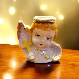 Vintage Angel Head Vase