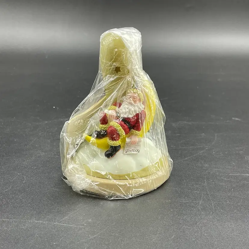 Brown Bag Cookie Stamp New Old Stock Santa on Moon Christmas Original Package