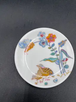 #45 Haviland Limoges "Golden Quail" Pattern Porcelain Butter Pat Mini Plate 3” 🧈