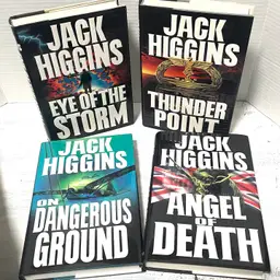 Sean Dillon Series Lot Of 4 Books Jack Higgins Hardcover w/DJ, Putnam 1992-1995