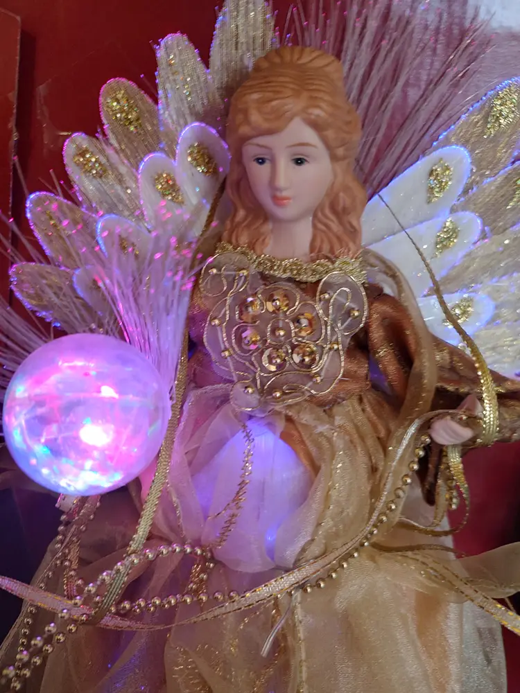 Holiday Time 12" Fiber Optic Angel Tree Topper