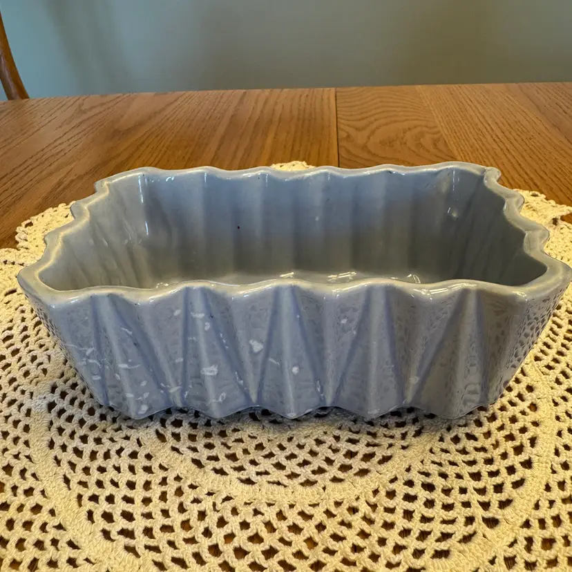 UPCO Pottery Planter #277 – Powder Blue Geometric Planter
