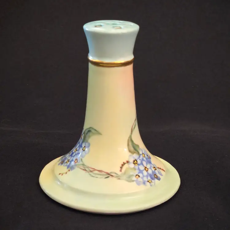 Hat Pin Holder Hand Painted Porcelain PL Limoges France Stamped Logo & initials