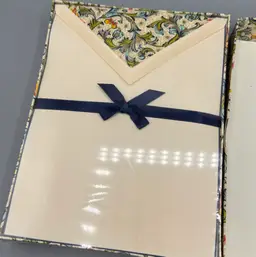 Luxury Rossi 1931 Italian Boxed Stationery Set – Blue Classica Florentine Writing Sheets & Lined Envelopes