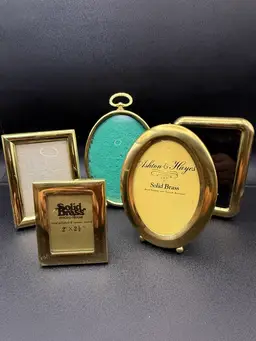 Collection of Vintage Mini Brass Frames