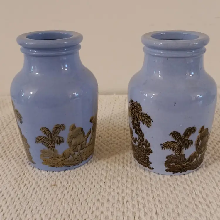 Antique Pratt Ware Tobacco/Mustard/Meat Jars