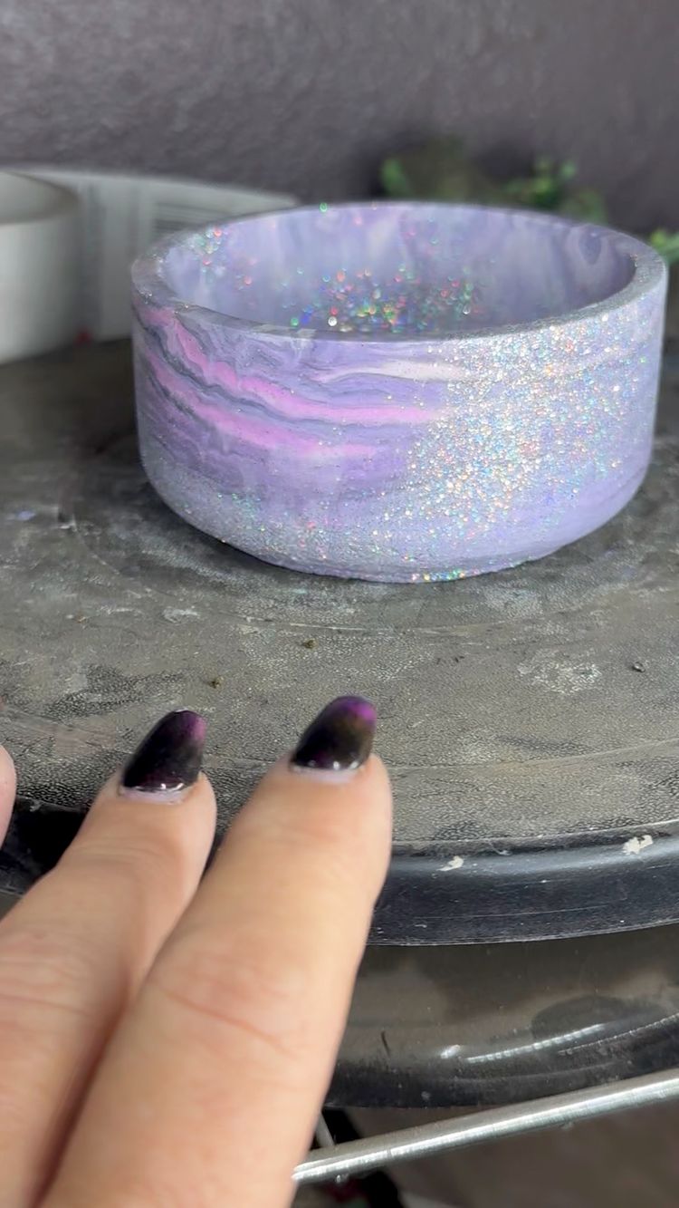 Glitter and sparkle HydroStone pot