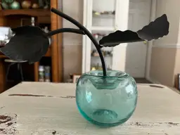 Vintage Hand Blown Apple Art Glass