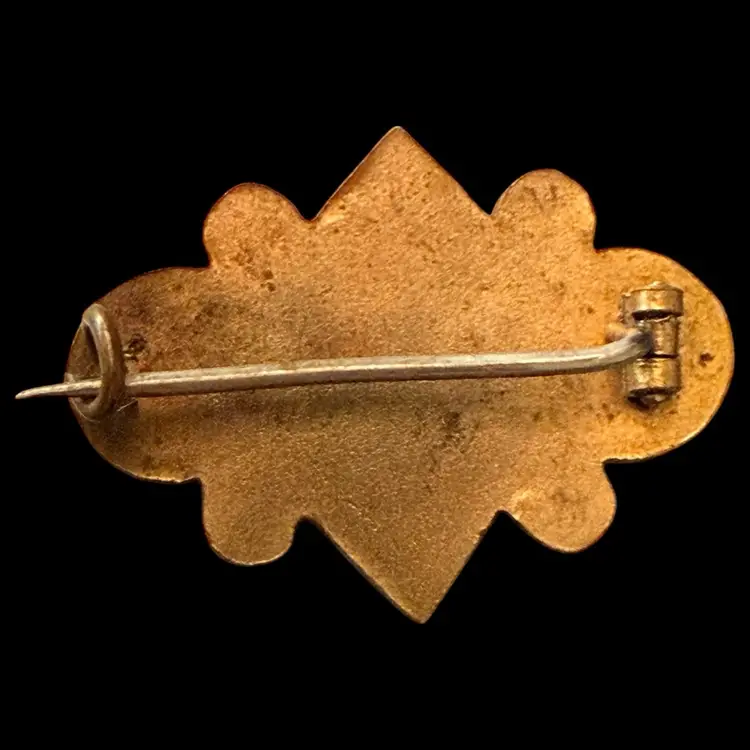 Antique Victorian Micro Mosaic Cameo Brooch 1.25”