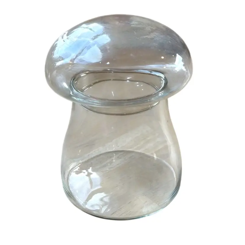 Glass mushroom dish