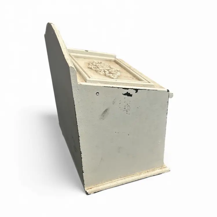 Rustic And Weathered Off White Wood Board Recipe Box