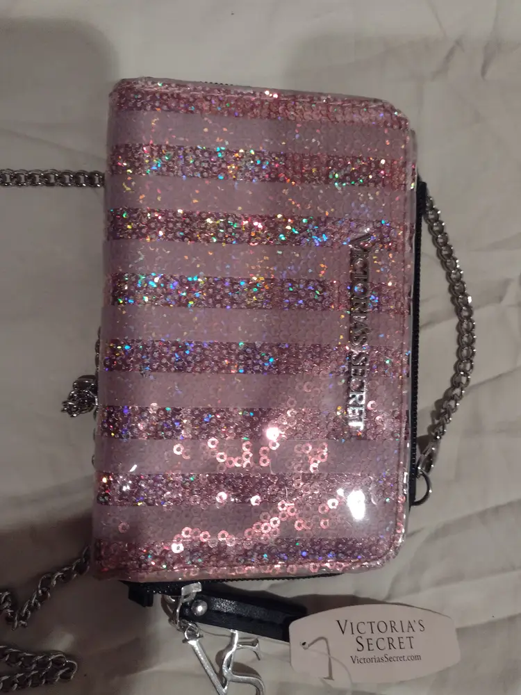 Pink sparkly Victoria's Secret purse new with tags