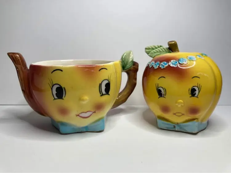 Napco Anthropomorphic Shaker and Condiment Vintage Lot of 2