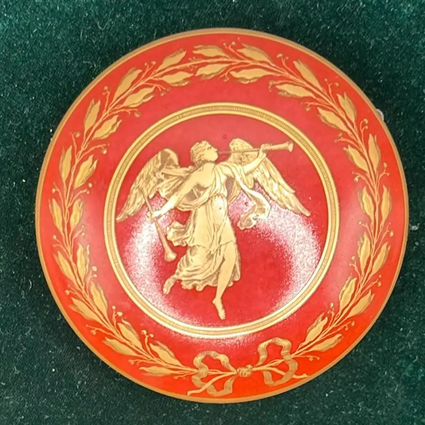 3.5” Diameter - Williamsburg Mottahedeh -Portugal - Angel Gabriel Trinket Box