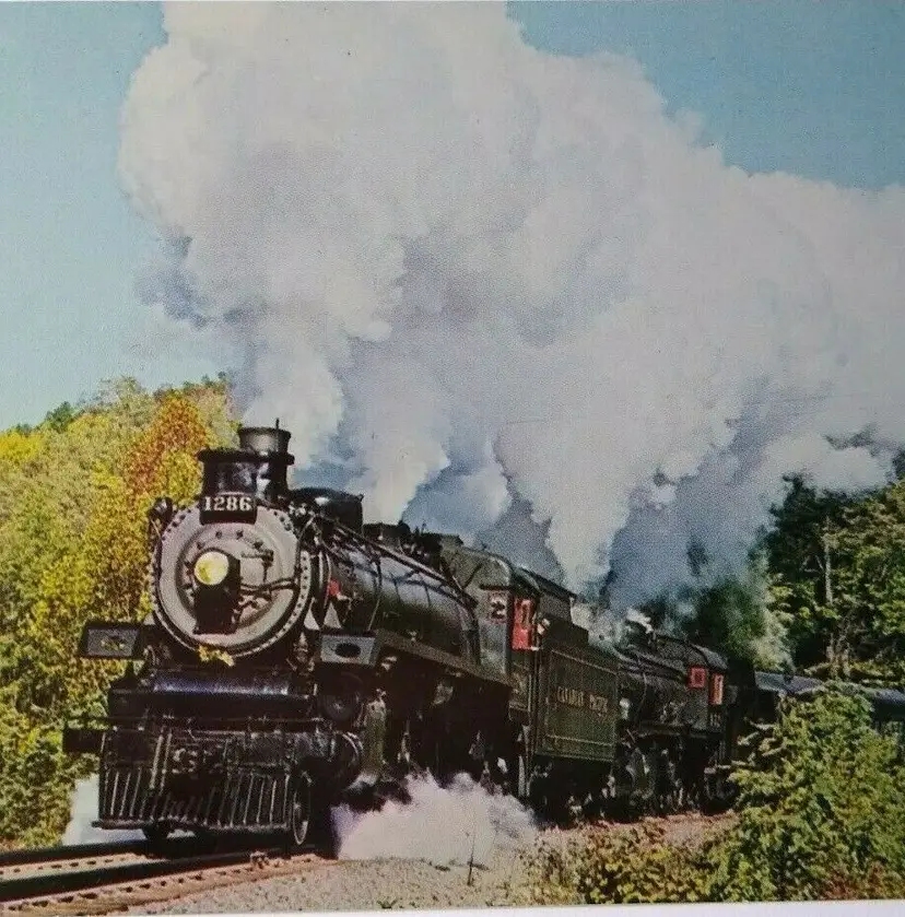 Railroad Postcard Canadian Pacific 1286 Locomotive Steam Train Audio Visual