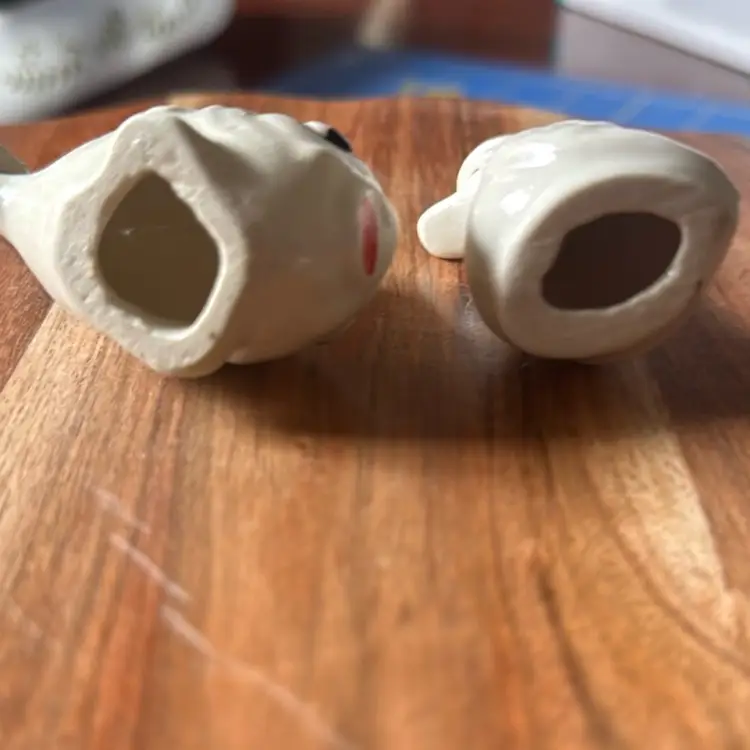 Vintage Porcelain Duck And Fish Figurines.