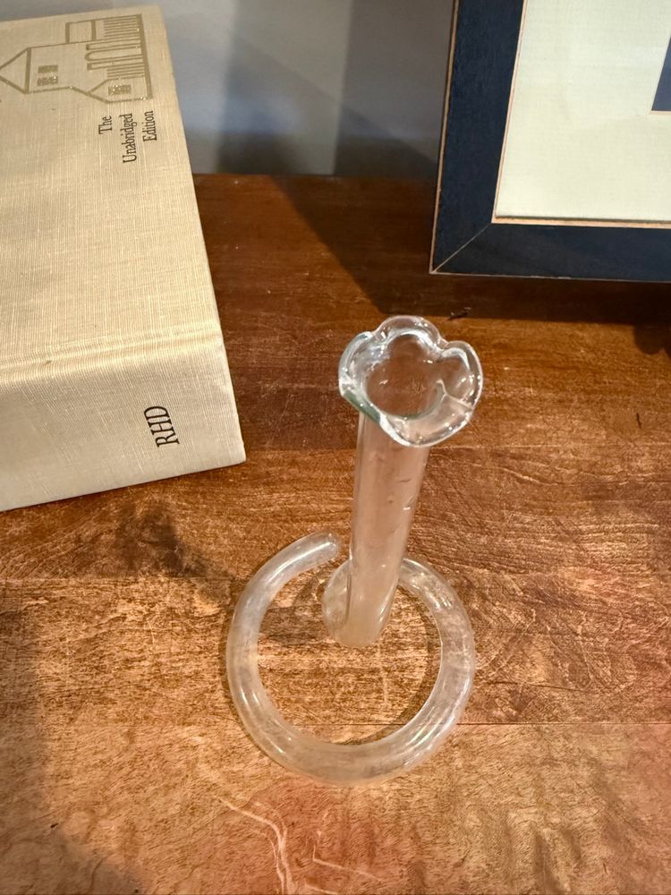 Glass Stem Twisted Bud Vase