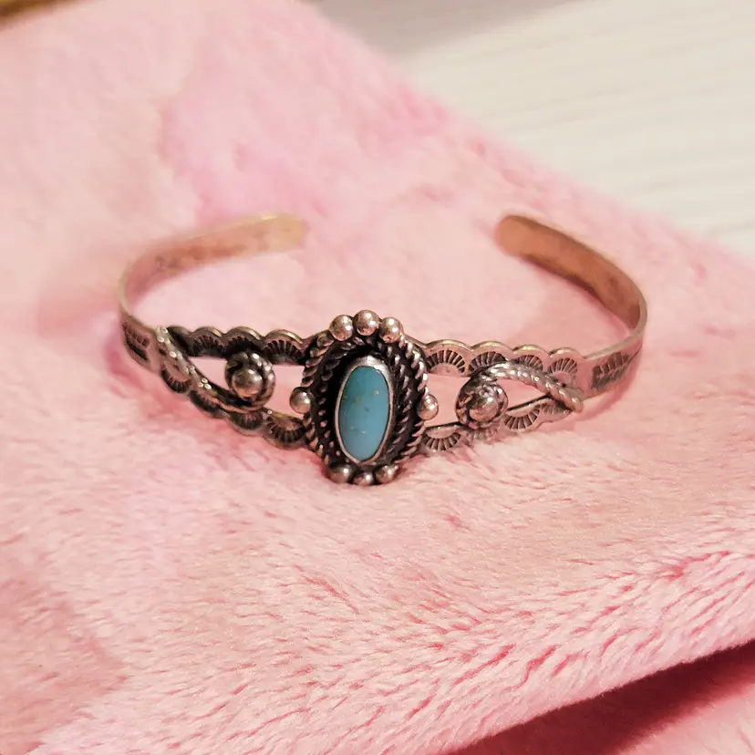 Bell Trading Post Native American Vintage Sterling childs bracelet