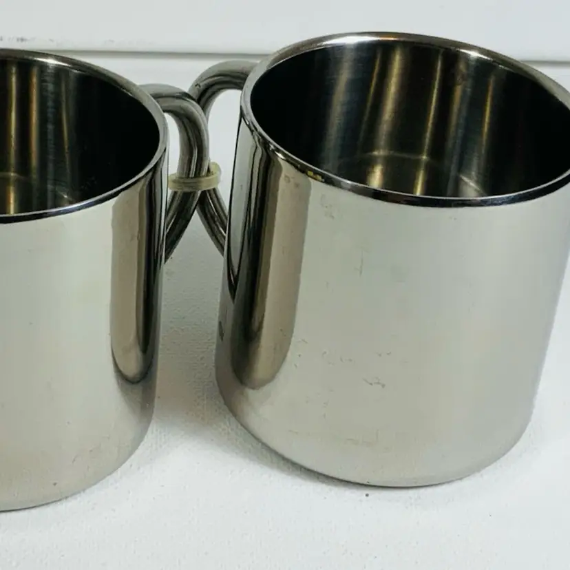 Stainless Steel Espresso Travel Mug Cup Lot Of 2