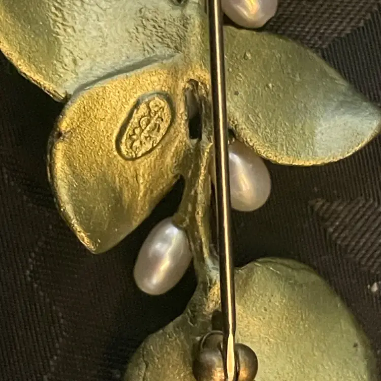 Michael Michaud Irish Thorn Leaf Brooch