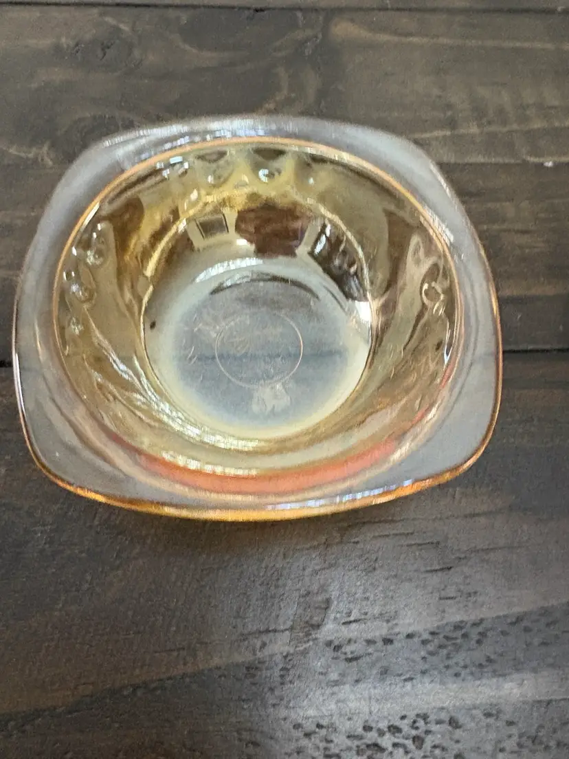 063. Floragold Depression Glass Bowl