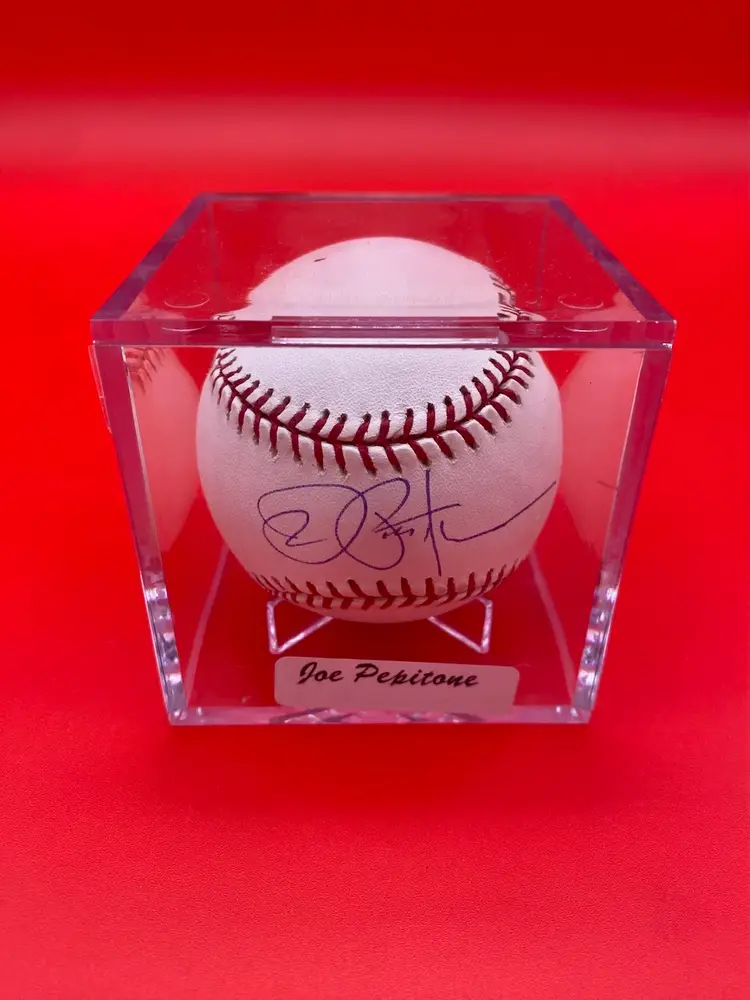 Joe Pepitone Autographed Major League Baseball w/ COA & Case