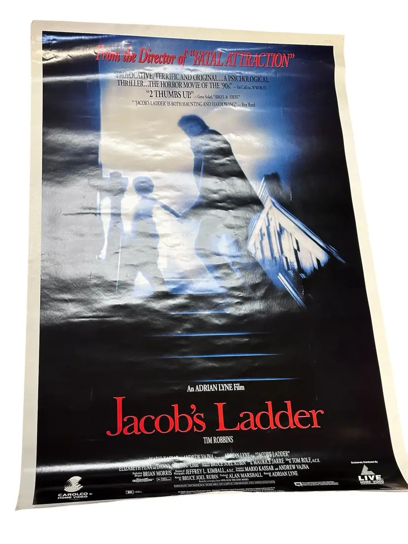 Jacob’s Ladder Home Video Horror Movie Poster 1990 Rolled Single Sided 27”X40”