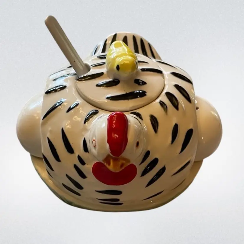 Vintage Hen & Chicks S&P Eggs Sugar Bowl w/ Spoon