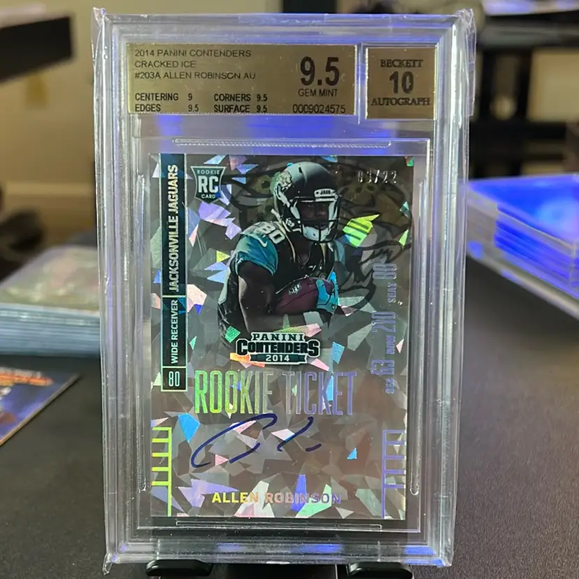 2014 Panini Contenders Allen Robinson Cracked Ice Rookie Ticket Auto /22 BGS 9.5 10 Auto