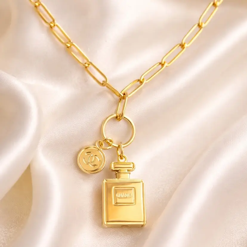 Chanel GWP Perfume Charm With Unbranded Necklace