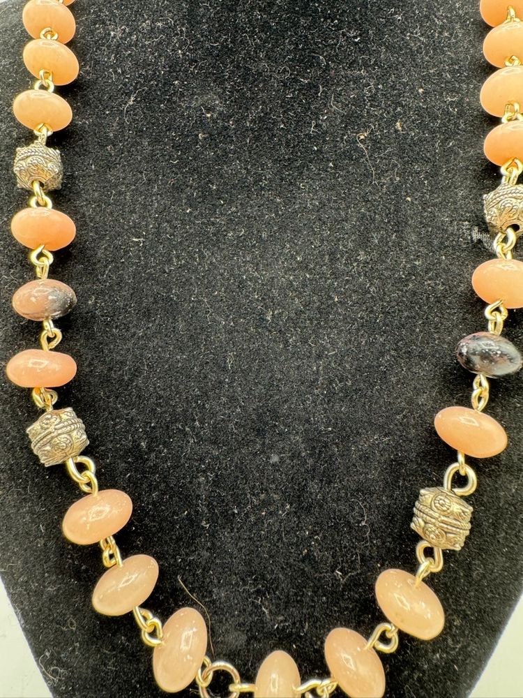 Vintage Natural Stone Necklace With Beautiful Hook