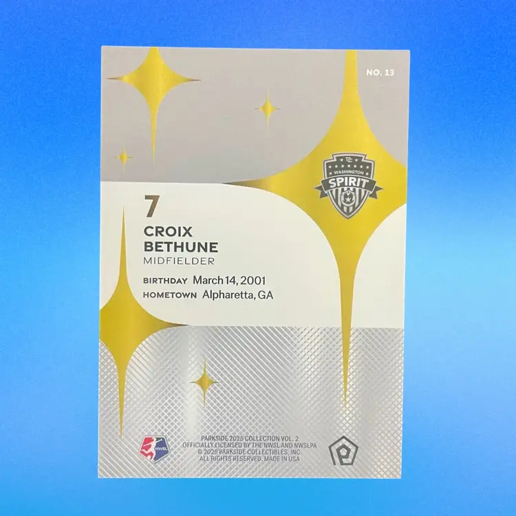 2025 Parkside NWSL Stars Croix Bethune /100