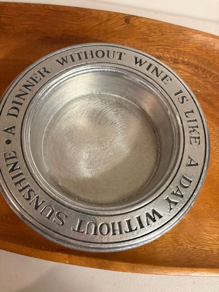 Wilton Armetale Pewter Wine Bottle Coaster Caddy Vintage