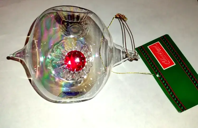 Vintage Majestic Glass Christmas Around the World Ornament Iridescent Lloyd
