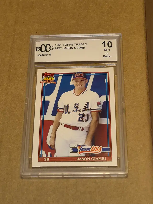 Jason Giambi (RC) 1991 Topps Traded #45T BCCG 10 Athletics