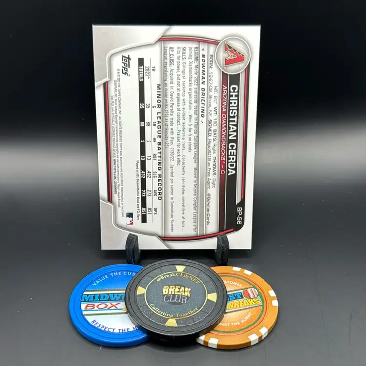 Christian Cerda Orange Paper 24/25 2023 Bowman Arizona Diamondbacks