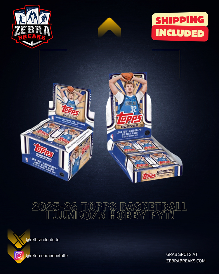 ZB 25585: 2025/26 Topps Basketball 1 Jumbo/3 Hobby PYT 1