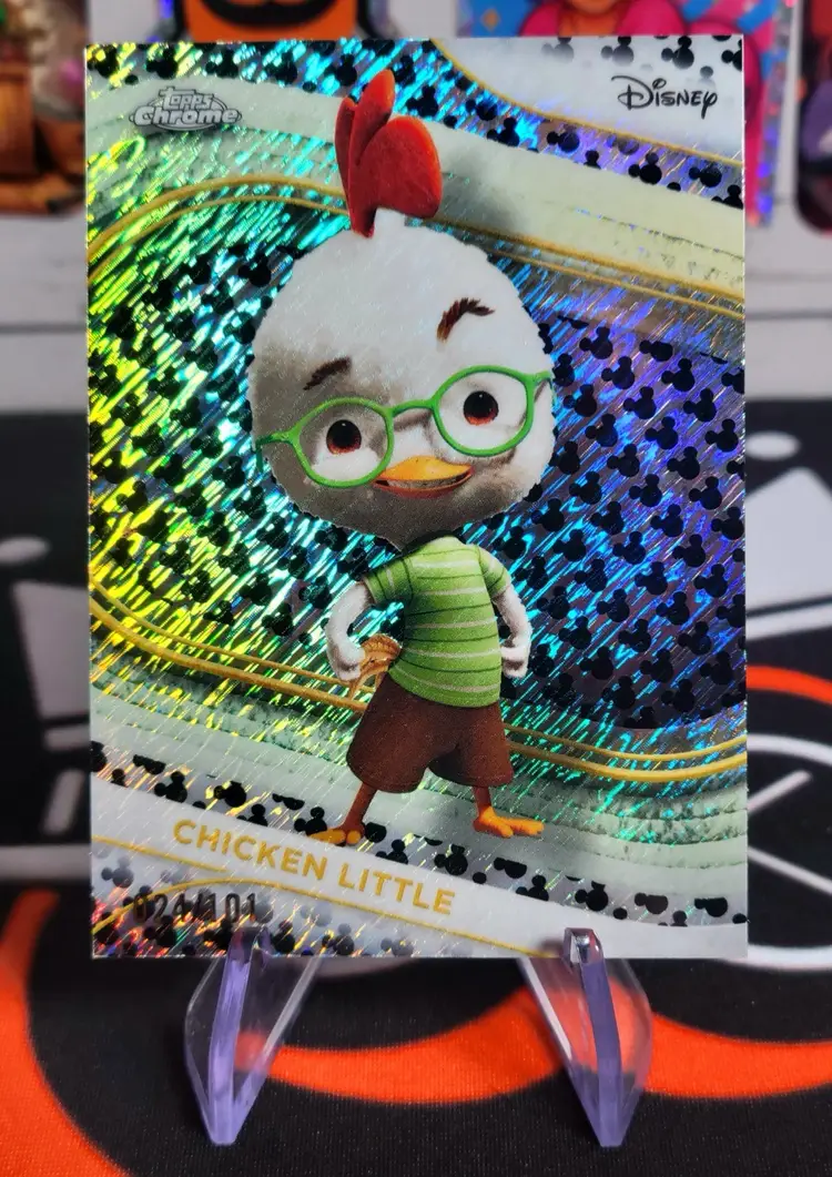 Chicken Little 2025 Topps Chrome Disney #20 Mickey Mouse Black &White Shimmer 24/101