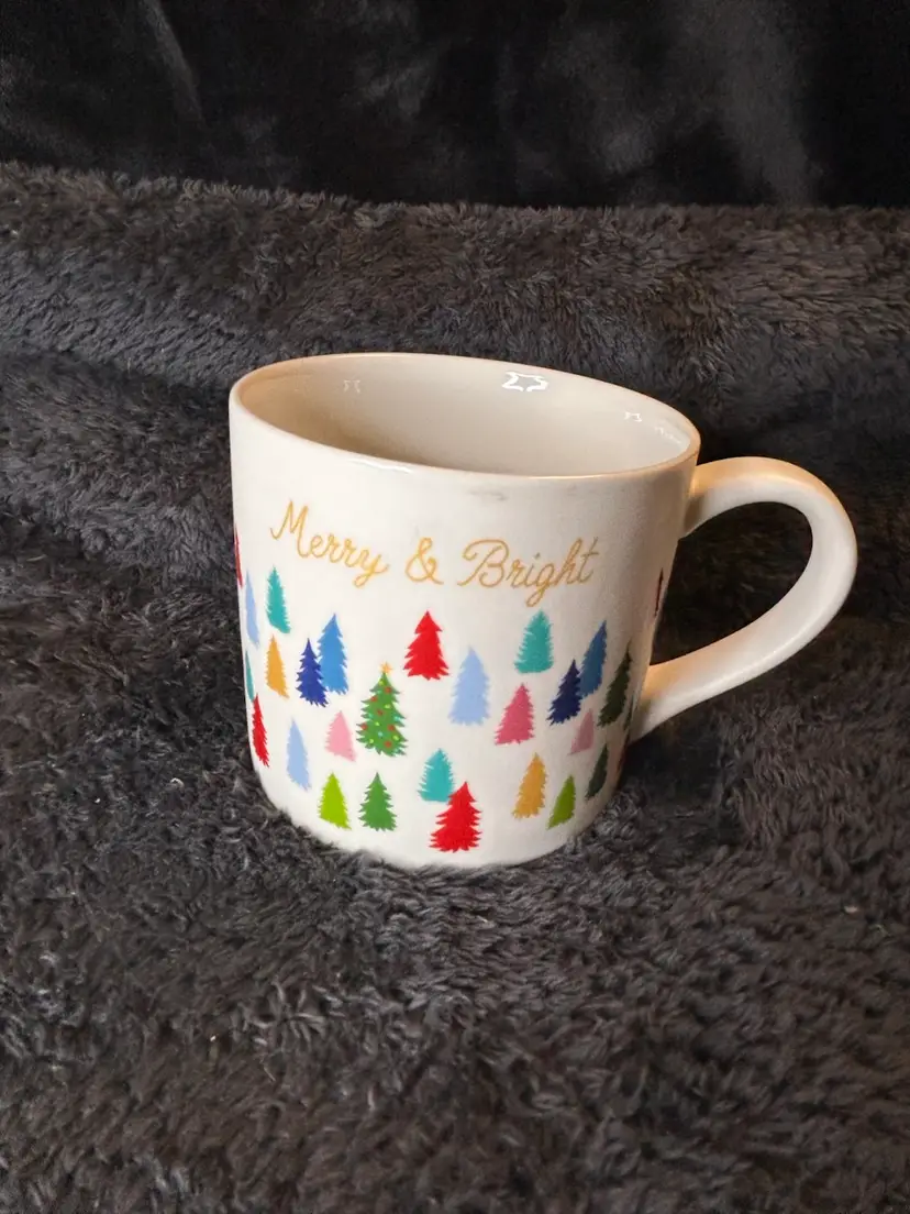 Target Wondershop Merry & Bright Christmas Tree Stoneware Mug 15 oz