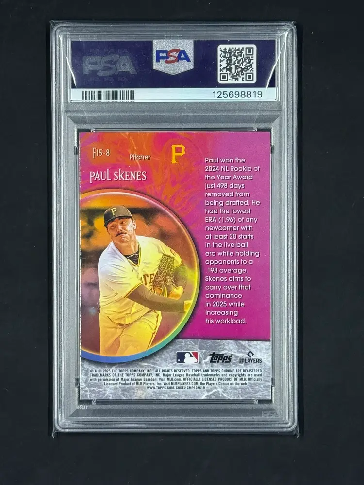 2025 Topps Chrome #F15-8 Paul Skenes Fortune 15 PSA 9