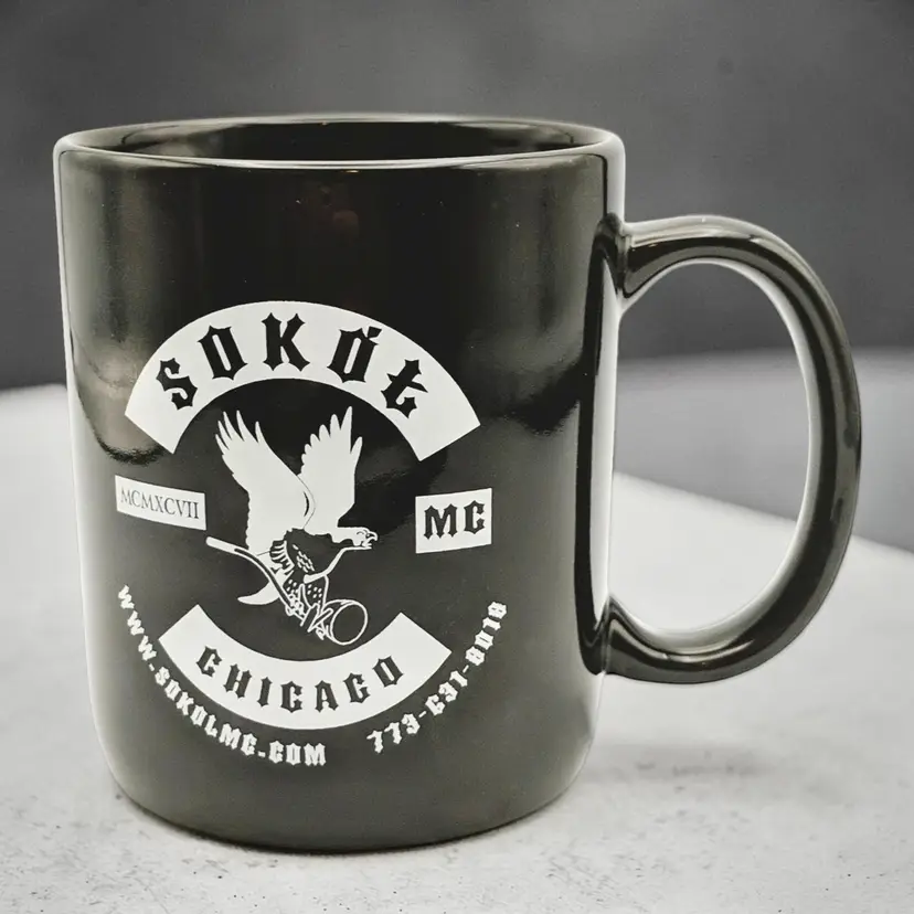 Sokol Chicago Polish Motorcylce Club Coffee Tea Cocoa Mug Cup 1997 EUC