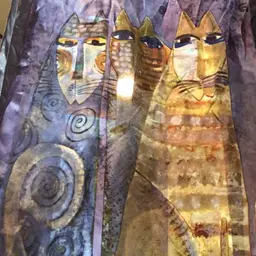 #03 - Laurel Burch, cat scarf,ted