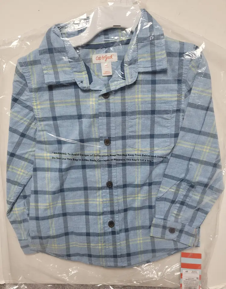 Lot of 8 Cat & Jack 4T Toddler Long Sleeve Shirts NEW with TAGS